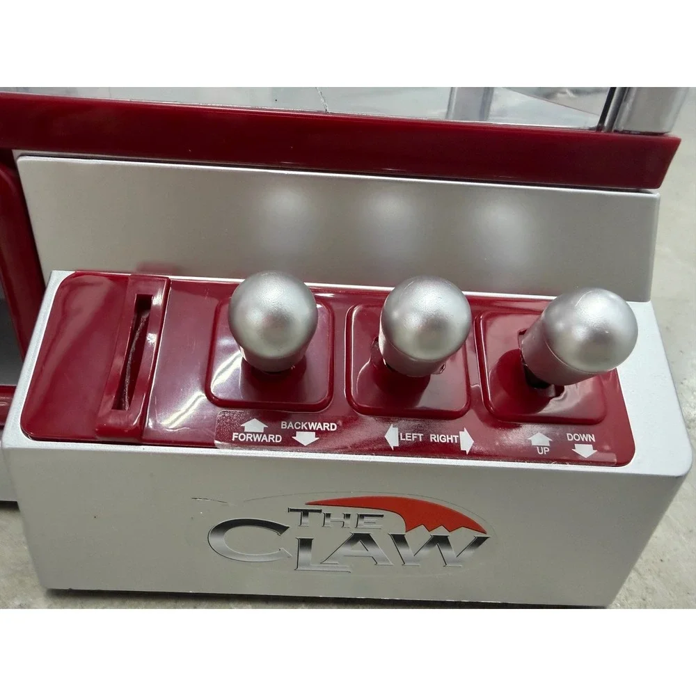 The Claw Toy Grabber Machine Red Silver Arcade Game Tabletop For Parts Repair